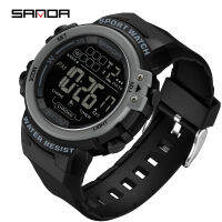 SANDA Jam Tangan Sport ทหารของผู้ชายหรูหรานาฬิกาอิเล็กทรอนิกส์ผู้ชายแฟชั่นกันน้ำดิจิตอล