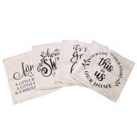 【hot】✷▩⊕ Farmhouse Decoration Covers Saying This Is Us Our Cushion Sofa Couch Porch