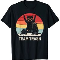 Adult T-Shirt Vintage Team Trash Opossum Raccoon Rat Animals Garbage T-Shirt  3IS7