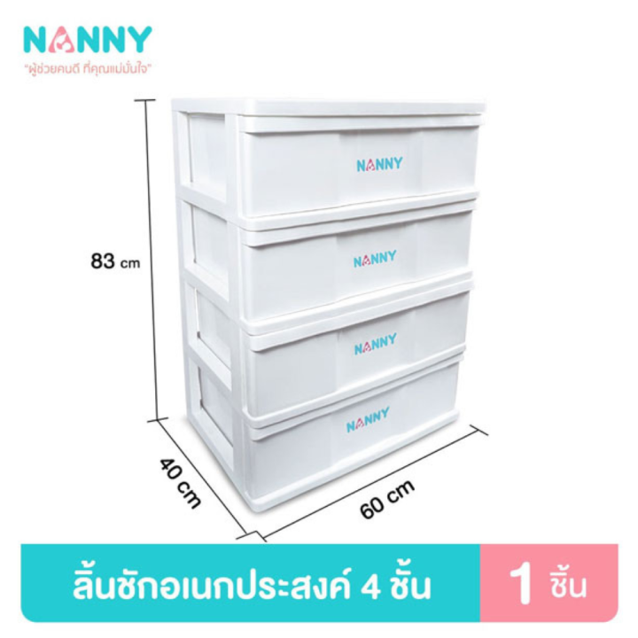 ส่ง1ชิ้นต่อ1คำสั่งซื้อ-ลิ้นชักแนนนี่-ตู้เสิ้อผ้าเด็ก-nannyลิ้นชัก-ลิ้นชักใส่เสื้อผ้าเด็ก-เตรียมคลอด-ลิ้นชักพลาสติก4ชั้น-ชั้นใส่ของเด็ก