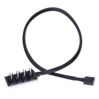 【New release】 27ซม. 1ถึง5 4-Pins Molex TX4 PWM พัดลม CPU Hub คอมพิวเตอร์พีซีเคส Chasis เย็นสายไฟต่อแยกอะแดปเตอร์ควบคุม