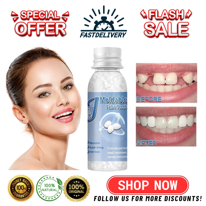 100 Effective Moldable False Teeth 30ml Temporary Tooth Repair Kit