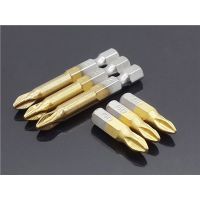 ▽❡✆ 3Pcs Set 1/4 quot; Hex Shank 25mm OR 50mm Length PH2 Titanium Coated Cross Magnetic Screwdriver Bits Hand Tools Professional