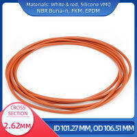 โอริง CS 2.62 มม. ID 101.27 มม. OD 106.51 มม. วัสดุพร้อมซิลิโคน VMQ NBR FKM EPDM ORing Seal Gaske-Lusjeh