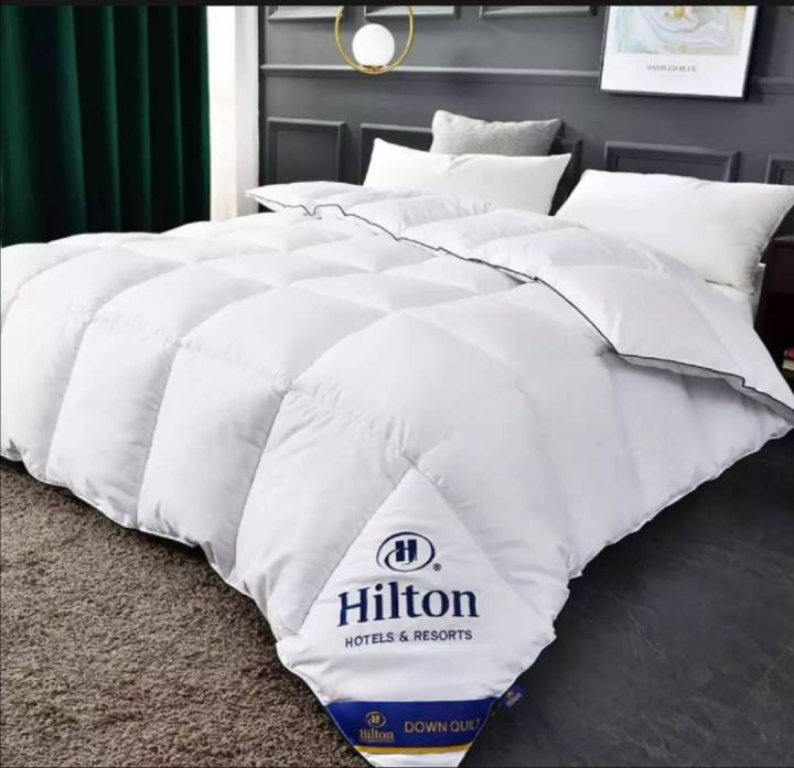 hilton-ผ้าห่มนวม-ระดับ-5-ดาว-ที่มีคุณภาพ-ผ้านวมขนเป็ดเทียม100-เนื้อผ้านุ่ม-ห่มสบาย-ระบายอากาศได้ดี-พร้อมส่งของแท้-100-ขนาด-200x230cm