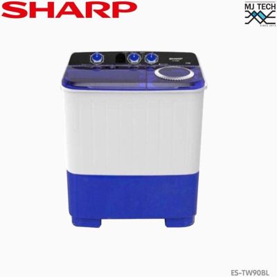 SHARP เครื่องซักผ้า 2 ถัง ฝาบน กึ่งอัตโนมัติ ขนาด 9 กก. รุ่น ES-TW90BL (ส่งฟรีทั่วไทย)