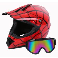 Helmet Motorcycle Full Face Red Spider Professional Casco Goggle For Adult Child Kid Offroad Dirt Bike ATV Scooter Downhill MTB