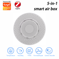 Tuya Zigbee / WiFi Air Quality Monitor Smart Home Air Box Formaldehyde VOC Co2 PM2.5 Temperature Humidity Detector Sensor