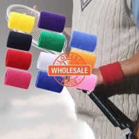 [Wholesale Price]1Pc Polyester Cotton Sweat Absorbent Wrist Wristbands For Gym Volleyball Basketball Teennis