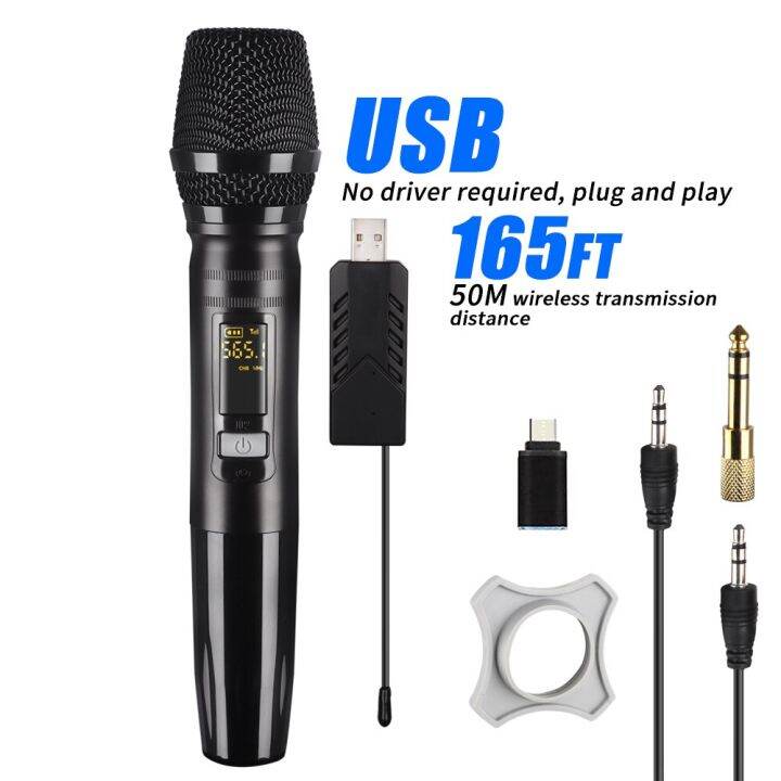 UHF Wireless USB Microphone System For Computer, Dynamic Recording ...