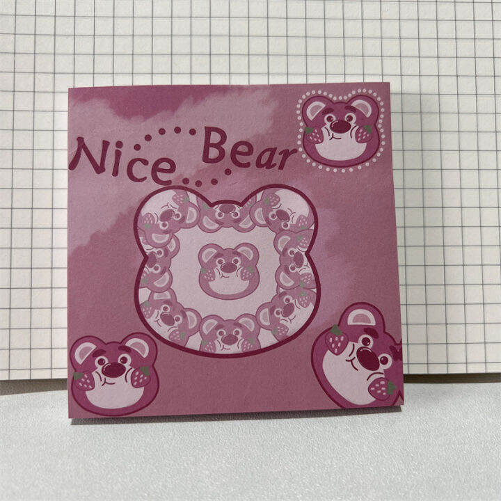 lotso-strawberry-bear-sticky-note-cartoon-cute-pad-stickable-note