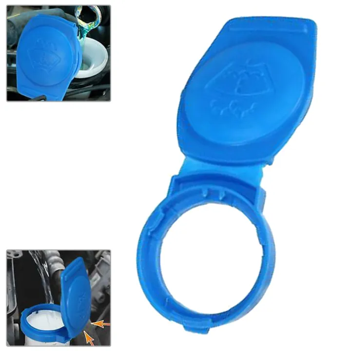 Car Windshield Wiper Washer Fluid Reservoir Tank Bottle Cap Blue Cover