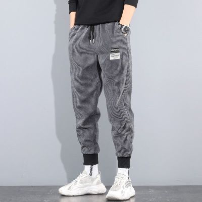 Sweat Pants Men Kroean Style Corduroy Men S Loose Straight Trousers Plus Size High Quality Male Cargo Pants