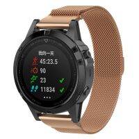 สำหรับ Garmin Fenix 6X แถบนาฬิกาแบบ Milanese (ทองคำสีกุหลาบ) (ขายเอง)