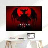 ✔✷✵ Diablo IV โปสเตอร์ผ้าใบ Lilith Tyrael HD ขนาดใหญ่ wall art ภาพวาดตกแต่งหน้าแรกตกแต่งห้องนอนภาพวาดขนาดที่กำหนดเอง