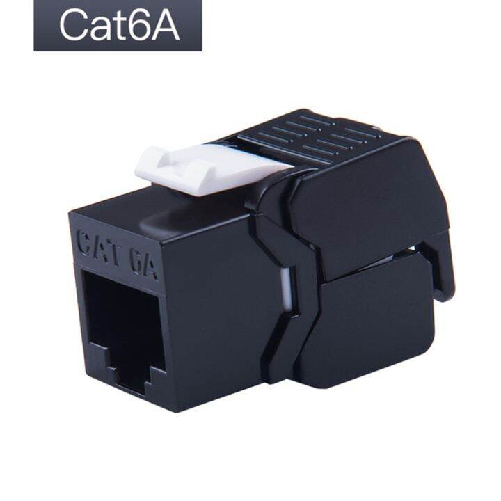 [HUAI JIA] Cat6A RJ45 Connector Keystone Jacks 10Gbps Cable