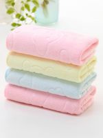 Thickened, soft, adult, baby, and child wash face, bear embossed towel, water absorbing and hair resistant, pink, yellow, and bl