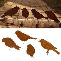 บ้านสวนกลางแจ้ง Art โลหะ Bird Silhouette สกรูปลั๊กกลางแจ้งตกแต่ง Supplies Props