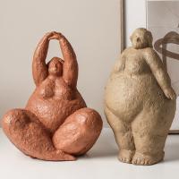 Abstract Resin Sculpture Fat Woman Art Statue Nordic Home Decor Living Room Decor Creative Desktop Character Model Ornaments