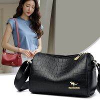 [COD] Middle-aged and elderly womens bag 2022 summer new fashion simple one-shoulder diagonal soft leather dumpling