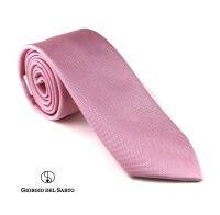 Giorgio Del Sarto Necktie 7.5 cm Pink with Fabric Texture เนคไทสีชมพูมีเท็กเจอร์