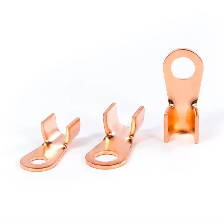 OT type copper open connection nose crimping ring cable terminal. OT10A