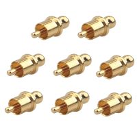 8Pcs Socket Cover Cap Gold Plated RCA Cap Plug Short-Circuit Socket Phono Connector Shielding RCA Shielding Plug