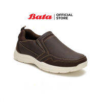 Bata บาจา รองเท้าคัทชู รองเท้าหุ้มส้น รองเท้าลอฟเฟอร์ Loafers รองเท้าลำลองชายแบบสวม รองเท้าหน้าร้อน สำหรับผู้ชาย รุ่นTERREX-EN สีน้ำตาล 8514241