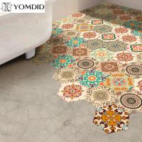 10Pcs Bathroom Mat Sticker Bedroom Door Irregular Geometric Sticker Stair Mats Living Room Printed Wall Stickers Home Decor