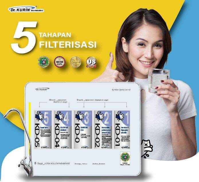 Filter Air Water Filter Dr Kurin Ultrafiltrasi dengan 5 Tahapan