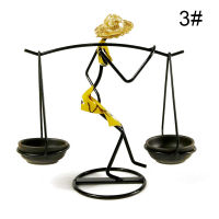 Vintage Metal Candlestick Home Decoration Handmade Artistic Candleholder for Dining Room 24x11x24cm LKS99