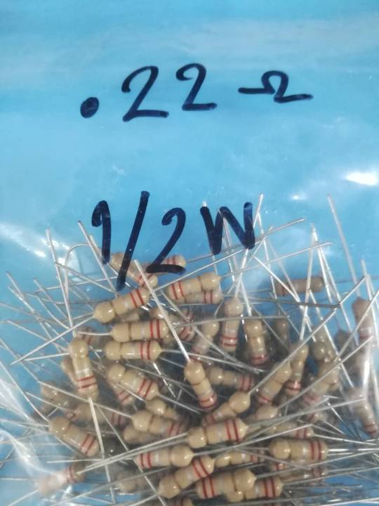 ตัวต้านทาน-resistor-ชุดละ10ตัว-ราคา-20-บาท-ค่า-0-1-ohm-ถึง-4-7-ohm-1-2-w