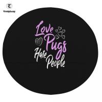 I Hate People Blanket Fashion Novelty Round Bedspread Fleece Sleep Soft Blanket