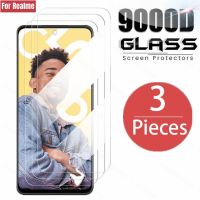 3ชิ้นกระจกนิรภัยสำหรับ Realme C55 C33 C35 C31 C30 C25Y C21Y เต็มฝาครอบป้องกันหน้าจอ HD แก้วบน Realme ฟิล์ม C55