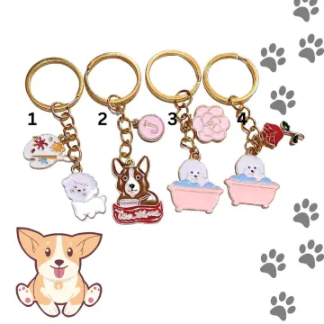 Dog Keychain Keychain Bulldog Cartoon Dog Keychain Bull Dog Keychain French  Bulldog Keychain for car bag, backpack, purse decoration 