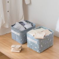 Cotton Linen Storage Box With Cap Clothes Socks Toy Snacks Sundries Organizer Set Fabric Boxes Cosmetics Household
