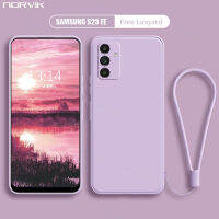 NORVIK เคสกันกระแทกเลนส์เคสโทรศัพท์ FE สำหรับ Samsung Galaxy S23ฝาหลัง TPU แบบแบบนิ่มที่เป็นซิลิโคนเหลวขอบตรงพร้อมสายคล้อง N26-D2