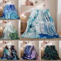 New Style Blue Marble Blanket Warm Cozy Soft Lightweight Throw for Sofa Bed and Living Room Cozy Flannel for All Seasons for Girls Boys