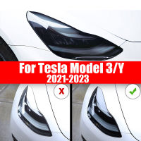 Front Headlamp Car Styling Sticker For Tesla Model 3 Y 2021-2023 Headlamps TPU e Black Headlights Protector Film Accessories