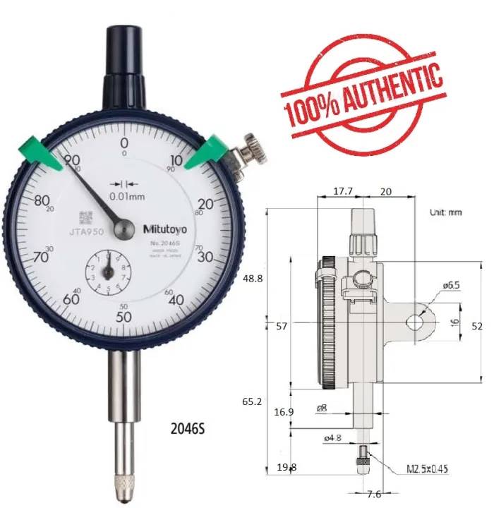 Mitutoyo Dial Indicator 2046A Lazada