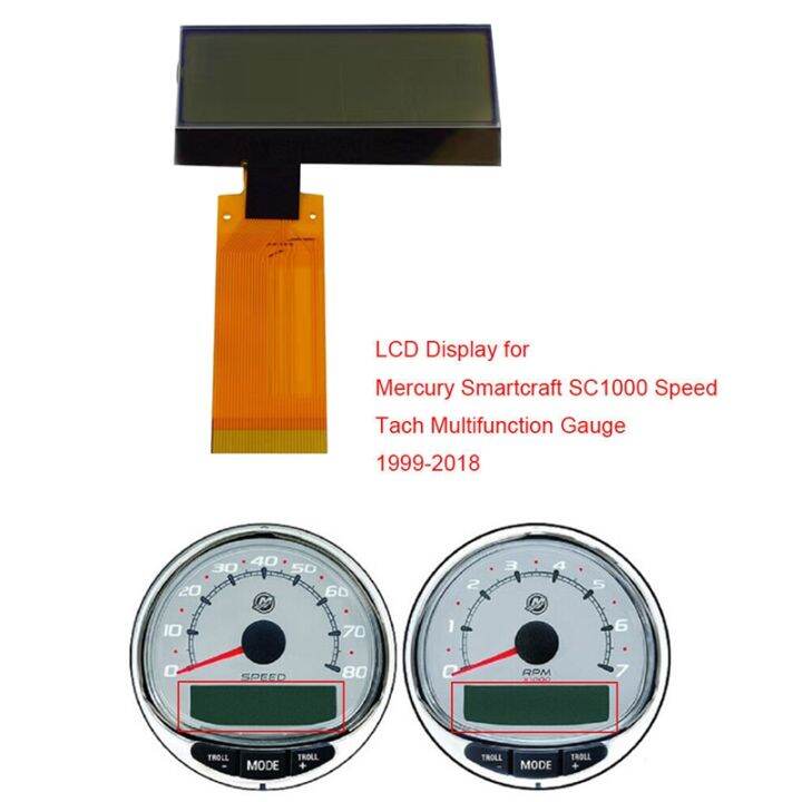 Gauge LCD Display for Mercury Smartcraft SC1000 Tachometer Speedometer