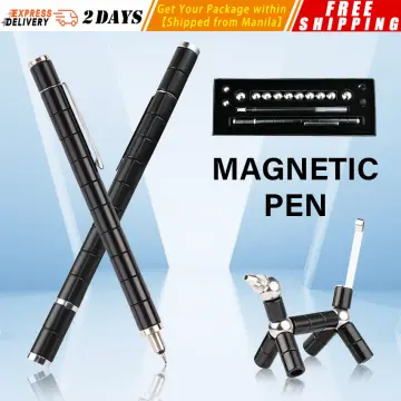 Magnetic Fidget Pen with Gift Box Decompression Magnetic Metal Ballpoint  Pen Multifunction Deformable Writing Pen Creative Toy