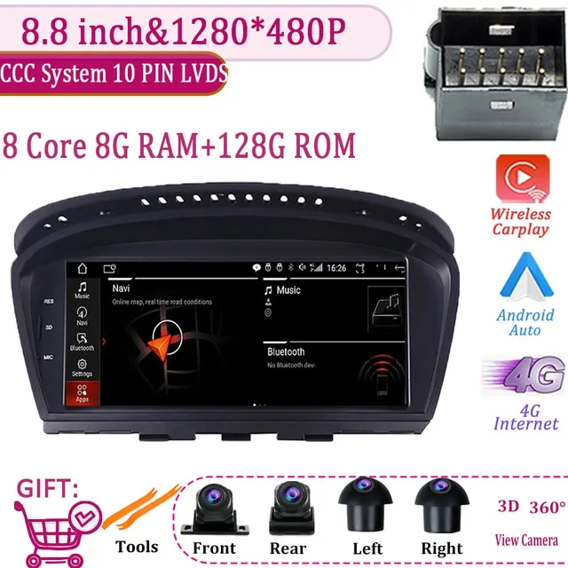 8,9 Zoll CarPlay Für BMW 5 Serie - Android Auto Upgrade Für E60/E61