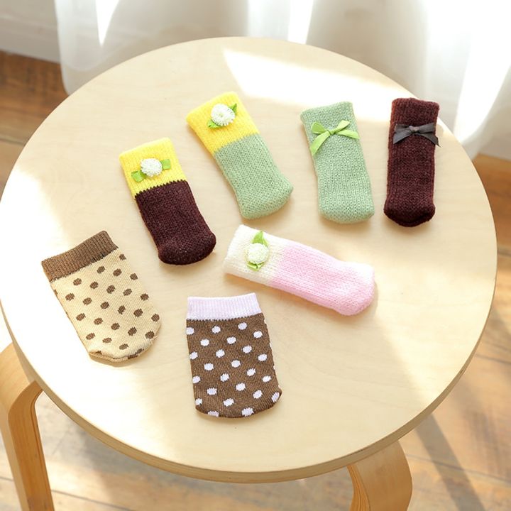 cw-4pcs-sets-knitted-woolen-table-and-foot-cover-cushion