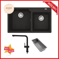 ซิงค์ฝัง 2 หลุม FRANKE UBG 620+TP DONNAR สีดำBUILT-IN SINK FRANKE UBG 620+TP DONNAR 2B BLACK **หมดแล้วหมดเลย**