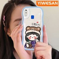 YIWESAN เคสสำหรับ VIVO เคส Y95 Y91i Y91ลายการ์ตูนน่ารักสำหรับเด็กสาวแฟชั่นสีสันสดใสชานมเคสโทรศัพท์แบบใสขอบเป็นลอนกรอบซิลิโคนเคสนิ่มโปร่งใสกันกระแทกป้องกันเลนส์กล้อง