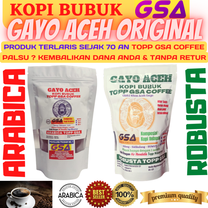 Kopi Bubuk ASLI 250G GAYO ACEH Robusta Arabika TAKENGON Hitam Harum ...