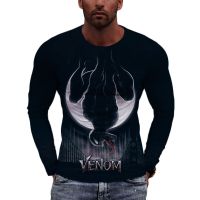 Camisetas con estampado 3D de Venom de Marvel para hombre y mujer, ropa informal de gran tamaño, manga larga, estilo Harajuku, Primavera