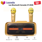 Loa Bluetooth karaoke ST-2028 Kèm 2 micro không dây