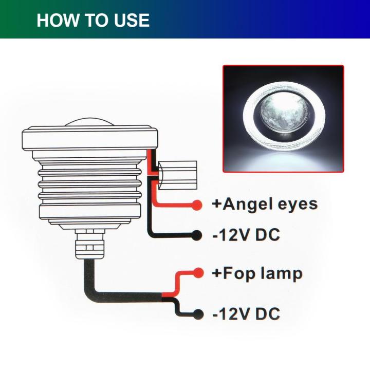 2ชิ้น-e-agle-eye-ไฟ-led-สากลซังไดอะแฟรมกลางวันวิ่งไฟ2-5นิ้ว64มิลลิเมตร12โวลต์1200lm-drl